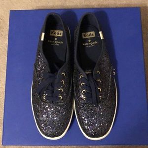 Kate Spade || Glitter Keds || Navy